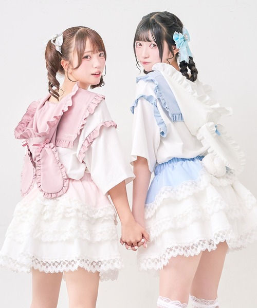 DearMyLove(ディアマイラブ)の「【サンリオ×DML】なりきりティアードミニスカート(スカート・レディース・ホワイト/ベビーピンク/ブルー/ブラック・3L/M-L)」の15枚目の写真