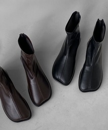 スクエアショートブーツ SQUARE ANKLE BOOTS