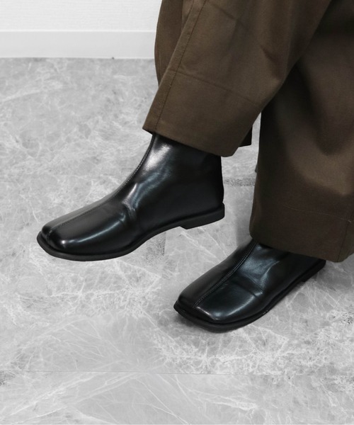THE CELL.(ザセルドット)の「スクエアショートブーツ SQUARE ANKLE BOOTS(ブーツ・レディース・ブラック/ブラウン・39/37/35)」の7枚目の写真
