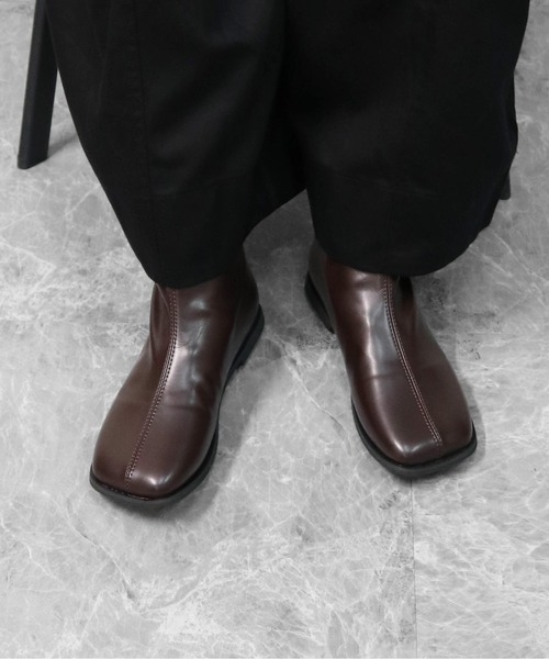 THE CELL.(ザセルドット)の「スクエアショートブーツ SQUARE ANKLE BOOTS(ブーツ・レディース・ブラック/ブラウン・39/37/35)」の14枚目の写真