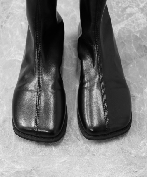 THE CELL.(ザセルドット)の「スクエアショートブーツ SQUARE ANKLE BOOTS(ブーツ・レディース・ブラック/ブラウン・39/37/35)」の17枚目の写真