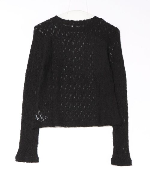 Jines(ジネス)の「オーガニックシュリンクレース長袖Tシャツ(Tシャツ/カットソー・レディース・ベージュ/ブラック・38)」の3枚目の写真