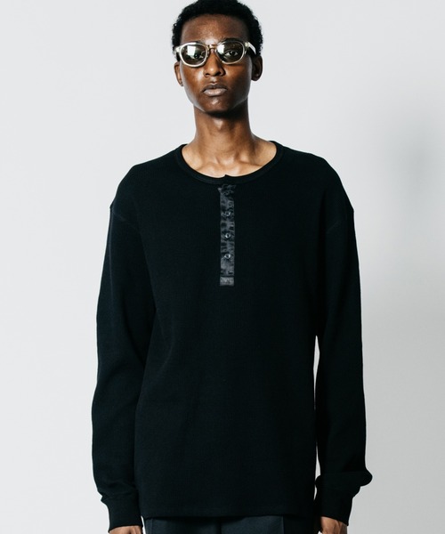 CRIMIE(クライミー)の「THERMAL C-CHAIN HENLY NECKT LONG SLEEVE T SHIRT(Tシャツ/カットソー・メンズ・ブラック/ホワイト・XXL/XL/L/M/S)」の2枚目の写真