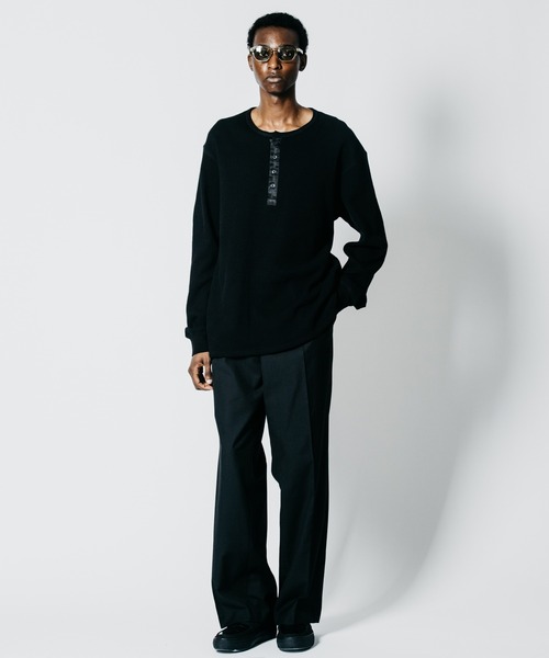 CRIMIE(クライミー)の「THERMAL C-CHAIN HENLY NECKT LONG SLEEVE T SHIRT(Tシャツ/カットソー・メンズ・ブラック/ホワイト・XXL/XL/L/M/S)」の3枚目の写真