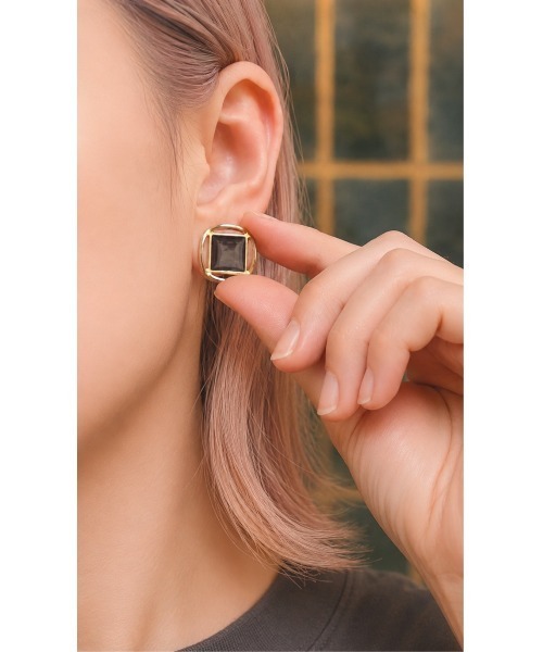 tone(トーン)の「【Flower】【アレルギー対応】レトロボタンブラック系ピアス(MA)(ピアス(両耳用)・レディース・E/B/C/A/D/F・FREE)」の8枚目の写真