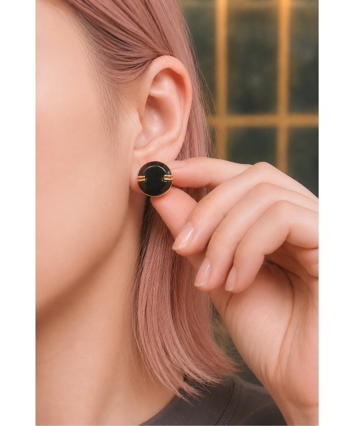 tone(トーン)の「【Flower】【アレルギー対応】レトロボタンブラック系ピアス(MA)(ピアス(両耳用)・レディース・E/B/C/A/D/F・FREE)」の14枚目の写真