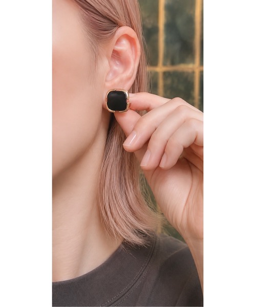 tone(トーン)の「【Flower】【アレルギー対応】レトロボタンブラック系ピアス(MA)(ピアス(両耳用)・レディース・E/B/C/A/D/F・FREE)」の18枚目の写真