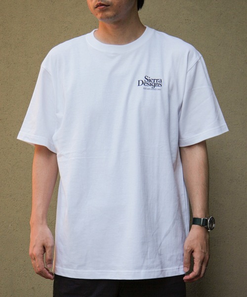 SIERRA DESIGNS(シェラデザイン)の「大人のロゴTシャツ、限定先行販売【SIERRA DESIGNS】SD LOGO TEE コットンTシャツ(Tシャツ/カットソー・メンズ・ホワイト/ブラック/インディゴブルー/ブラウン・LARGE/X-LARGE/MEDIUM)」の1枚目の写真