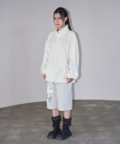 TRAVEL（トラベル）の「スター ポーラ ハイネック ボアジャケット アイボリー（その他アウター・レディース・その他・SMALL/MEDIUM/LARGE）」の3枚目の写真