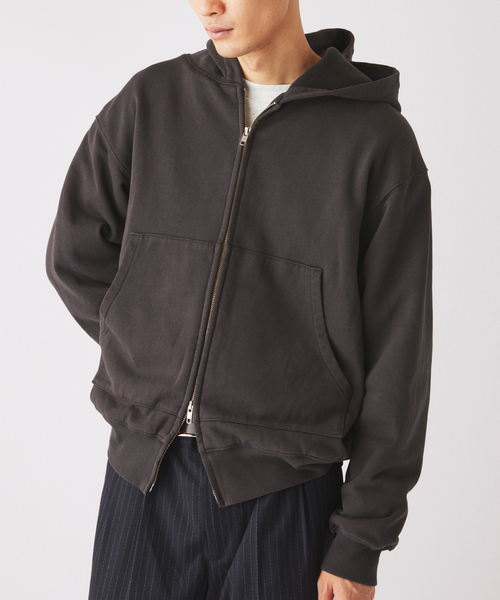 JOURNAL STANDARD relume(ジャーナルスタンダード レリューム)の「ダブルフェイス ワッフル ジップパーカー(パーカー・メンズ・ピンク系その他/ブラック系その他/グレー・MEDIUM/LARGE)」の7枚目の写真