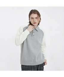 ラグランスリーブ配色起毛カラーTシャツ CXS24WKKTA07 GRY