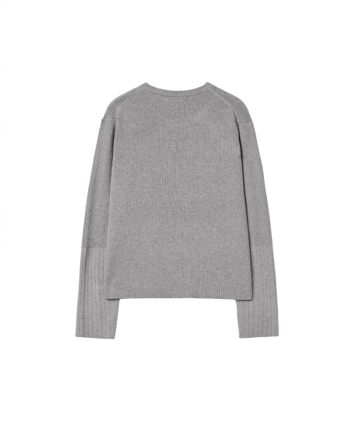 MISEKISEOUL MEN(ミセキソウルメンズ)の「Diagonal zipper ribbed knit GREY(ニット/セーター・メンズ・その他・1/2/3)」の3枚目の写真