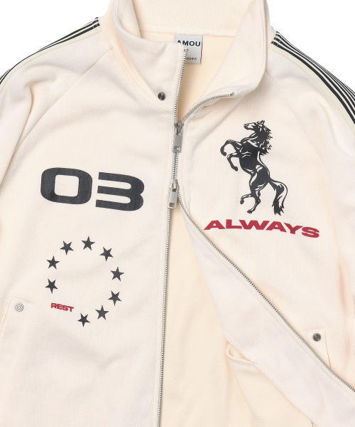 AMOU（アモウ）の「AMOU Horse Track Jacket CREAM（ナイロンジャケット・レディース・その他・1/2）」の10枚目の写真