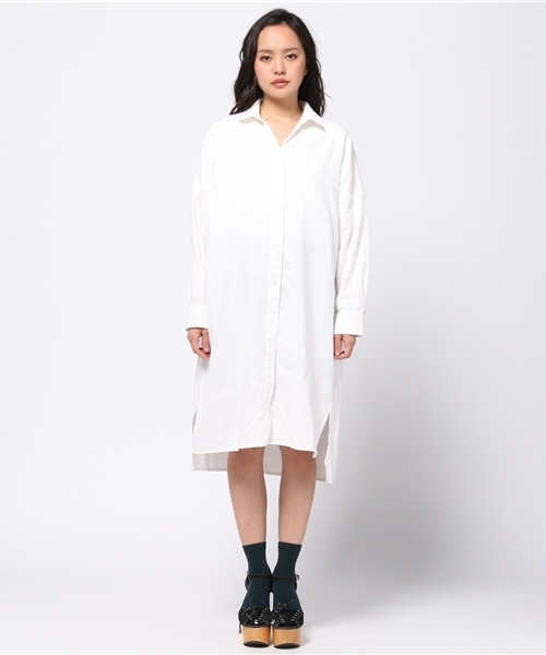 SLY(スライ)の「ラフLONG SH-S(シャツ/ブラウス・レディース・ネイビー/ホワイト・FREE)」の3枚目の写真