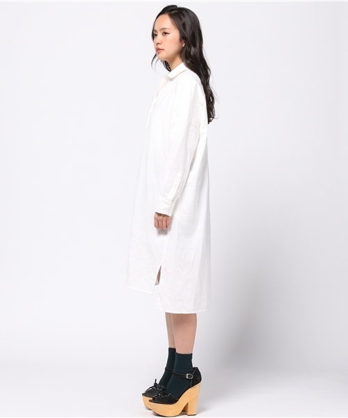 SLY(スライ)の「ラフLONG SH-S(シャツ/ブラウス・レディース・ネイビー/ホワイト・FREE)」の4枚目の写真