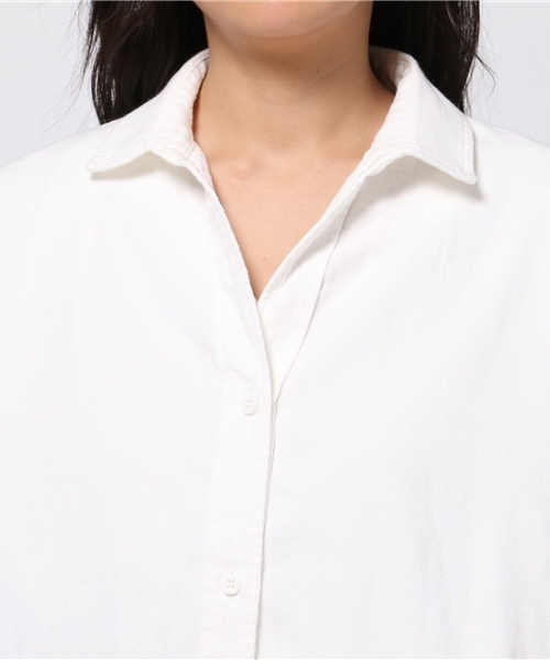 SLY(スライ)の「ラフLONG SH-S(シャツ/ブラウス・レディース・ネイビー/ホワイト・FREE)」の6枚目の写真