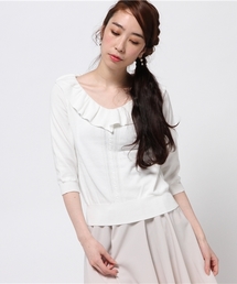 EDIT COLOGNE | 《ＥＤＩＴ　ＣＯＬＯＧＮＥ》スプリング畦ニット(ニット/セーター)