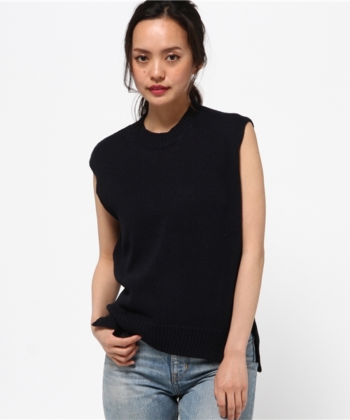 SLY(スライ)の「LILY YARN MG TOPS(ニット/セーター・レディース・ライトピンク/ネイビー/ホワイト・FREE)」の3枚目の写真