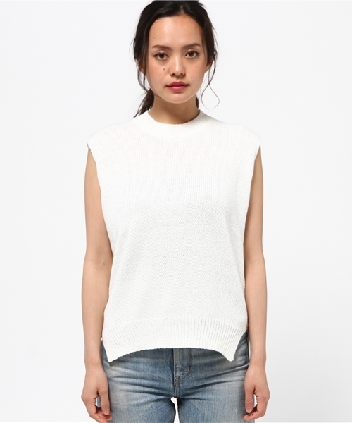 SLY(スライ)の「LILY YARN MG TOPS(ニット/セーター・レディース・ライトピンク/ネイビー/ホワイト・FREE)」の4枚目の写真