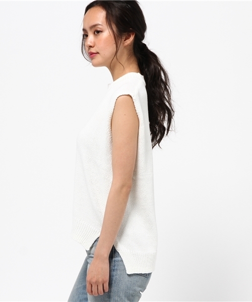 SLY(スライ)の「LILY YARN MG TOPS(ニット/セーター・レディース・ライトピンク/ネイビー/ホワイト・FREE)」の5枚目の写真