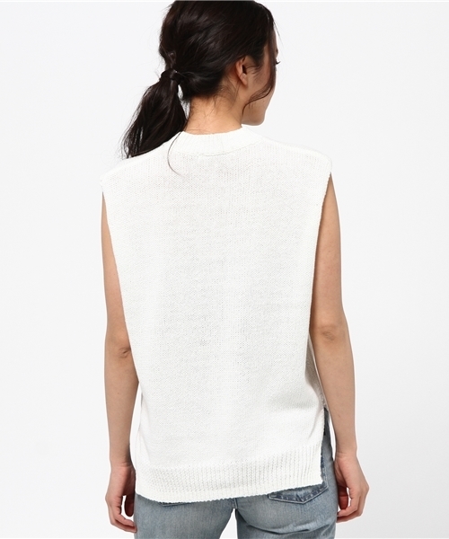 SLY(スライ)の「LILY YARN MG TOPS(ニット/セーター・レディース・ライトピンク/ネイビー/ホワイト・FREE)」の6枚目の写真