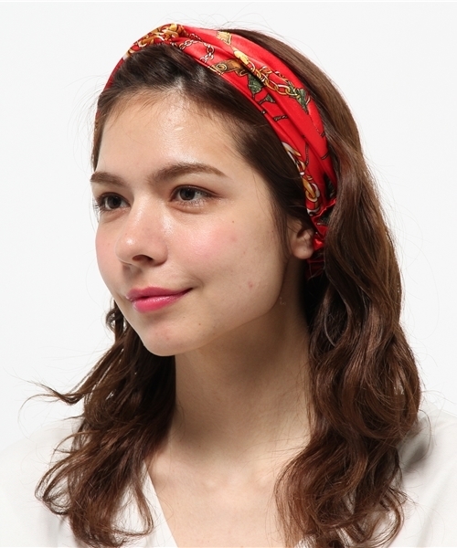 URBAN RESEARCH DOORS WOMENS（アーバンリサーチ ドアーズ ウィメンズ）の「DOORS スカーフガラターバン（ヘアバンド・レディース・ベージュ/ネイビー/ブラック/レッド・ONE）」の4枚目の写真