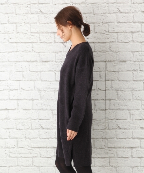 LEPSIM(レプシィム)の「5GVネックベーシックワンピース 737000(ワンピース・レディース・オフホワイト/グレー/キャメル/ネイビー・FREE)」の12枚目の写真