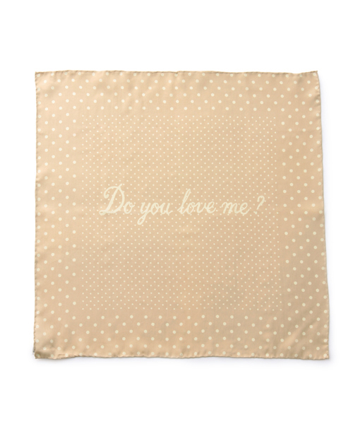 WACKO MARIA(ワコマリア)の「WACKO MARIA 10SS POCKET CHIEF (LOVE ME?)(バンダナ/スカーフ・メンズ・ベージュ/ピンク/イエロー/グリーン/ブルー/パープル・ONE SIZE)」の2枚目の写真