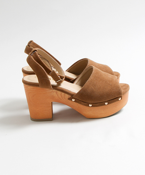 WEGO(ウィゴー)の「WEGO/ウッドタイプサンダル(サンダル・レディース・ブラック/カーキ/ブラウン・LARGE/MEDIUM)」の5枚目の写真