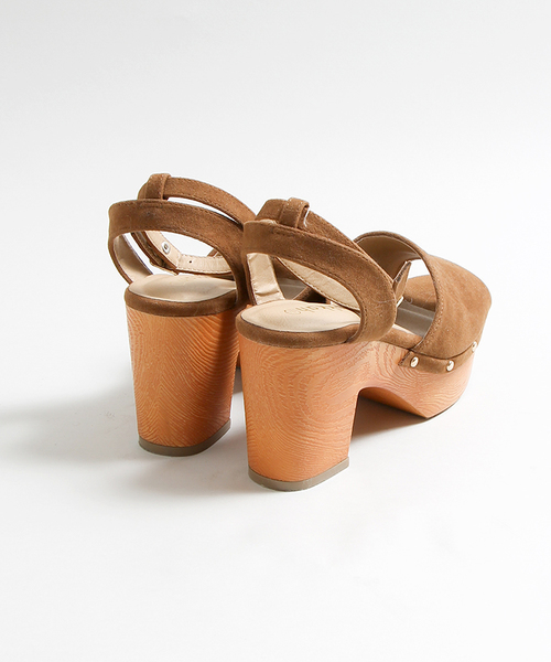 WEGO(ウィゴー)の「WEGO/ウッドタイプサンダル(サンダル・レディース・ブラック/カーキ/ブラウン・LARGE/MEDIUM)」の6枚目の写真