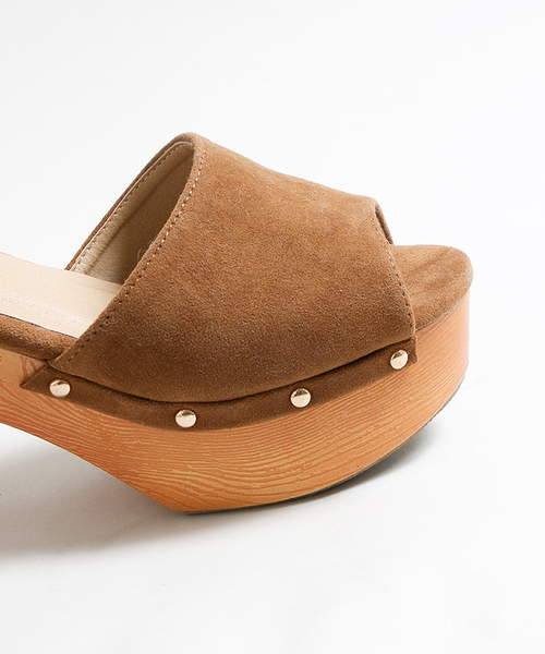 WEGO(ウィゴー)の「WEGO/ウッドタイプサンダル(サンダル・レディース・ブラック/カーキ/ブラウン・LARGE/MEDIUM)」の7枚目の写真