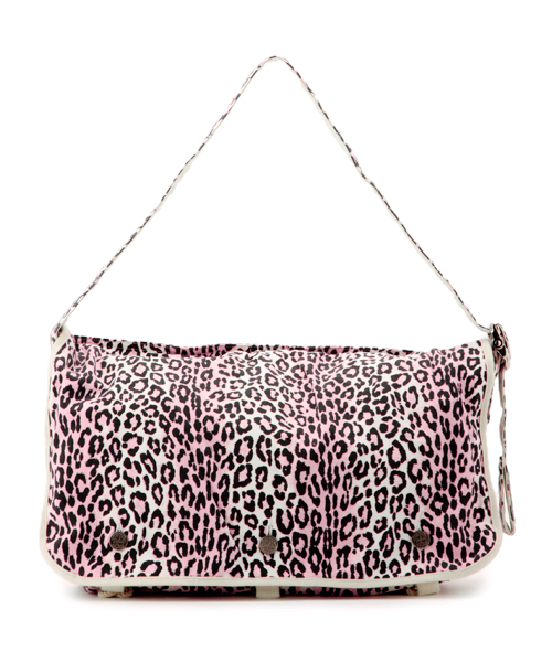 WACKO MARIA（ワコマリア）の「WACKO MARIA×PORTER MESSENGER BAG SMALL（LEOPARD）（ショルダーバッグ・メンズ・ホワイト/ブラウン/ピンク/グリーン/ロイヤルブルー・ONE SIZE）」の2枚目の写真