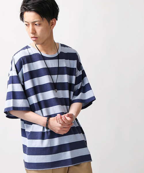 WEGO（ウィゴー）の「WEGO/ピグメントビッグシルエットカットソー（Tシャツ/カットソー・メンズ・ベージュ/スミクロ/ライトピンク/ブルー系その他5/イエロー系その他6/ホワイト系その他5・LARGE/SMALL/MEDIUM）」の5枚目の写真