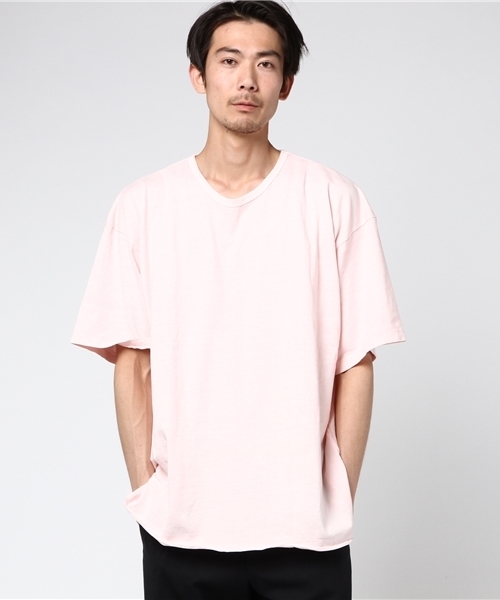 WEGO（ウィゴー）の「WEGO/ピグメントビッグシルエットカットソー（Tシャツ/カットソー・メンズ・ベージュ/スミクロ/ライトピンク/ブルー系その他5/イエロー系その他6/ホワイト系その他5・LARGE/SMALL/MEDIUM）」の19枚目の写真