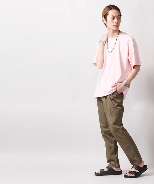 WEGO（ウィゴー）の「WEGO/ピグメントビッグシルエットカットソー（Tシャツ/カットソー・メンズ・ベージュ/スミクロ/ライトピンク/ブルー系その他5/イエロー系その他6/ホワイト系その他5・LARGE/SMALL/MEDIUM）」の16枚目の写真