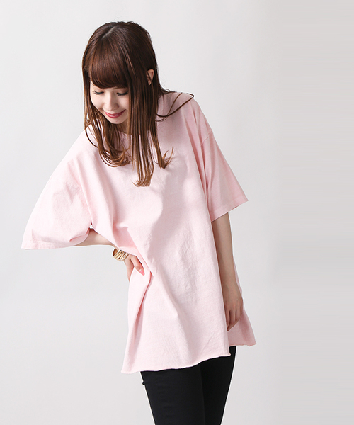 WEGO（ウィゴー）の「WEGO/ピグメントビッグシルエットカットソー（Tシャツ/カットソー・メンズ・ベージュ/スミクロ/ライトピンク/ブルー系その他5/イエロー系その他6/ホワイト系その他5・LARGE/SMALL/MEDIUM）」の21枚目の写真