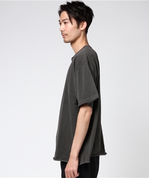 WEGO（ウィゴー）の「WEGO/ピグメントビッグシルエットカットソー（Tシャツ/カットソー・メンズ・ベージュ/スミクロ/ライトピンク/ブルー系その他5/イエロー系その他6/ホワイト系その他5・LARGE/SMALL/MEDIUM）」の7枚目の写真