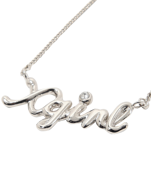 X-girl（エックスガール）の「SIGNATURE LOGO NECKLACE（ネックレス・レディース・シルバー/ゴールド・ONE SIZE）」の3枚目の写真