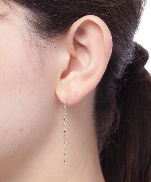 ハニーカットボール連続 スタッドピアス（ピアス（両耳用
