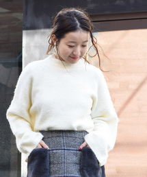 w closet | アルパカ混ブークレニットプルオーバー(ニット/セーター)