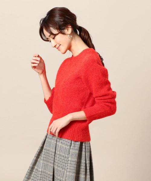 BEAUTY&YOUTH UNITED ARROWS（ビューティーアンドユースユナイテッドアローズ）の「BY アルパカ/モヘヤ クルーネックニット ◆（ニット/セーター・レディース・ライトグレー/レッド/パープル・FREE）」の3枚目の写真