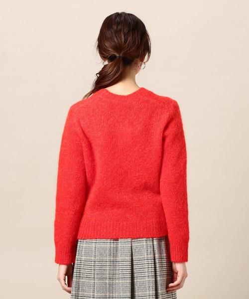 BEAUTY&YOUTH UNITED ARROWS（ビューティーアンドユースユナイテッドアローズ）の「BY アルパカ/モヘヤ クルーネックニット ◆（ニット/セーター・レディース・ライトグレー/レッド/パープル・FREE）」の4枚目の写真