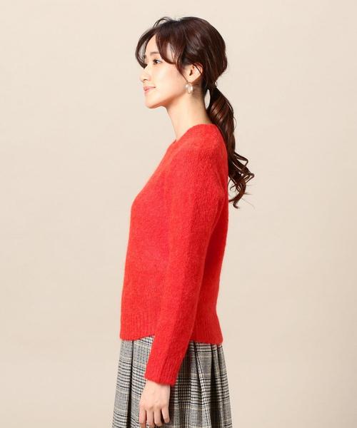 BEAUTY&YOUTH UNITED ARROWS（ビューティーアンドユースユナイテッドアローズ）の「BY アルパカ/モヘヤ クルーネックニット ◆（ニット/セーター・レディース・ライトグレー/レッド/パープル・FREE）」の6枚目の写真