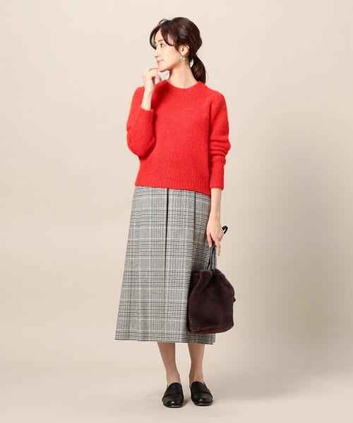 BEAUTY&YOUTH UNITED ARROWS（ビューティーアンドユースユナイテッドアローズ）の「BY アルパカ/モヘヤ クルーネックニット ◆（ニット/セーター・レディース・ライトグレー/レッド/パープル・FREE）」の11枚目の写真