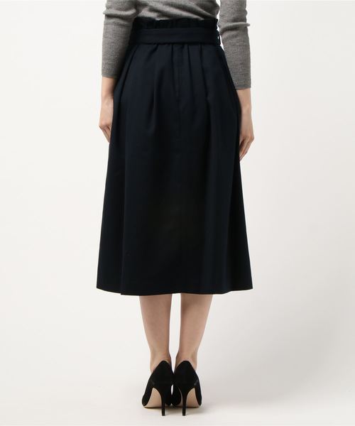 Te chichi（テチチ）の「マルカンベルト使いタックミディスカート（スカート・レディース・プラム/ネイビー/ベージュ/グリーン・MEDIUM/SMALL）」の5枚目の写真