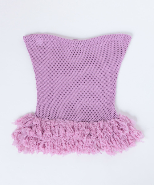 MIIA（ミーア）の「裾フリンジニット（チューブトップ）」 - WEAR