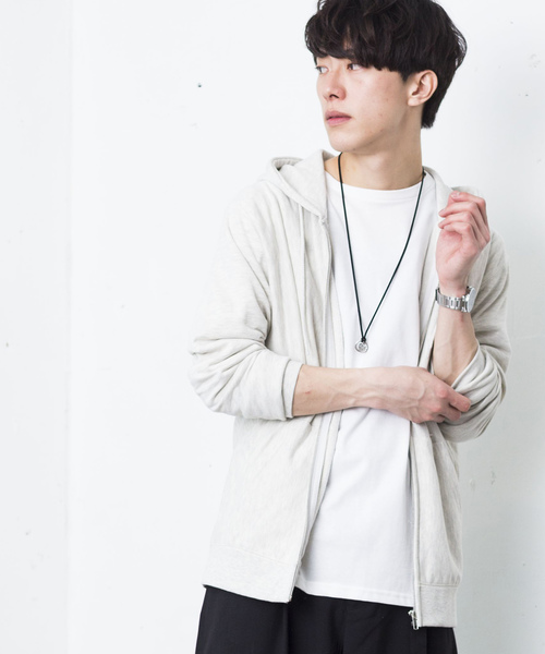 WEGO（ウィゴー）の「WEGO/カラー裏毛ZIPパーカー（パーカー・メンズ・ホワイト/ベージュ/杢グレー/ロイヤルブルー/カーキ/ブラック/レッド/オートミール・MEDIUM/SMALL/LARGE）」の5枚目の写真