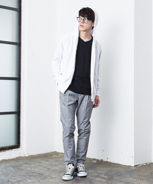 WEGO（ウィゴー）の「WEGO/カラー裏毛ZIPパーカー（パーカー・メンズ・ホワイト/ベージュ/杢グレー/ロイヤルブルー/カーキ/ブラック/レッド/オートミール・MEDIUM/SMALL/LARGE）」の15枚目の写真