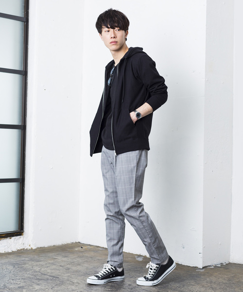 WEGO（ウィゴー）の「WEGO/カラー裏毛ZIPパーカー（パーカー・メンズ・ホワイト/ベージュ/杢グレー/ロイヤルブルー/カーキ/ブラック/レッド/オートミール・MEDIUM/SMALL/LARGE）」の16枚目の写真