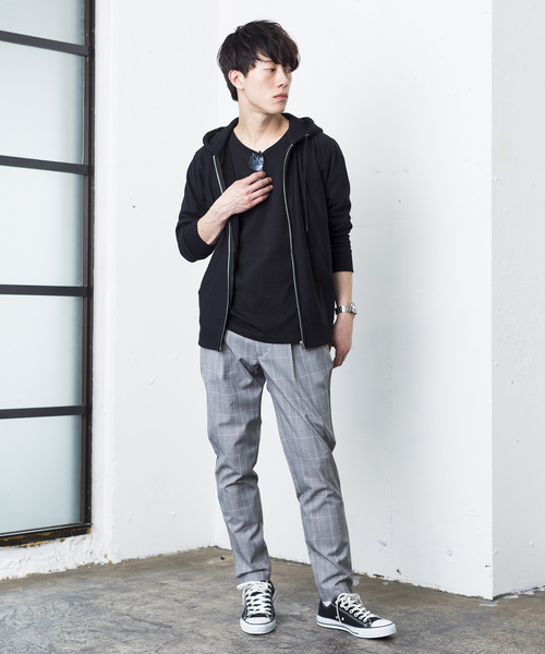 WEGO（ウィゴー）の「WEGO/カラー裏毛ZIPパーカー（パーカー・メンズ・ホワイト/ベージュ/杢グレー/ロイヤルブルー/カーキ/ブラック/レッド/オートミール・MEDIUM/SMALL/LARGE）」の17枚目の写真